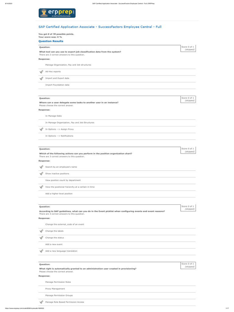 SuccessFactors Employee Central Certification Guide | PDF | Xml ...