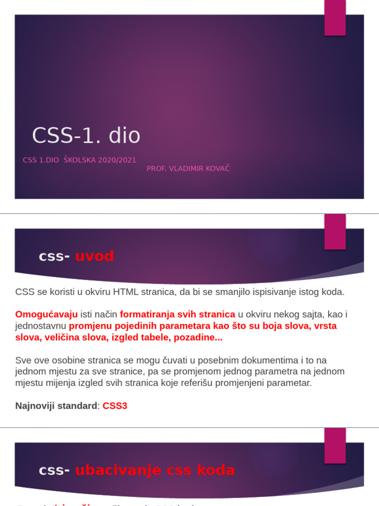 CSS 1 Dio | PDF