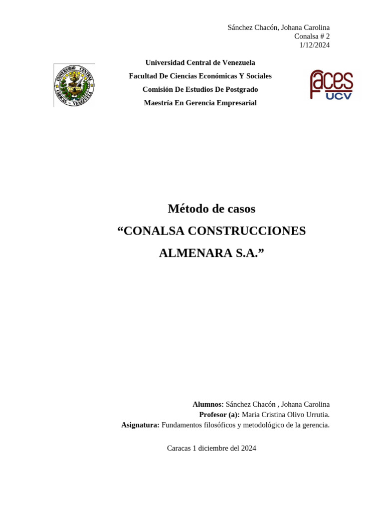Conflictos en la selección de liderazgo en Conalsa | PDF