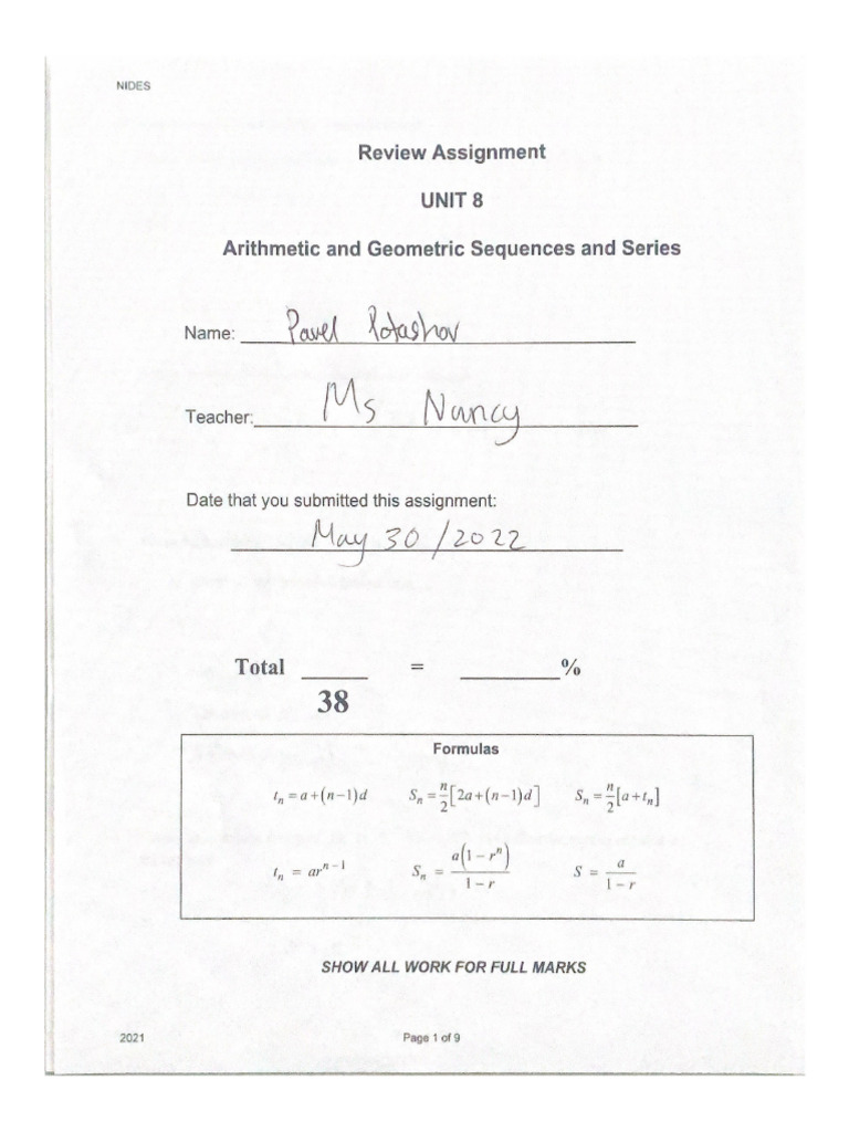 Review Assignment | PDF