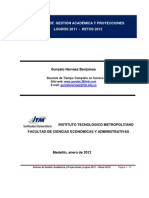 Informe de Gestión Académica 2011 (Gonzalo Narváez Benjumea)