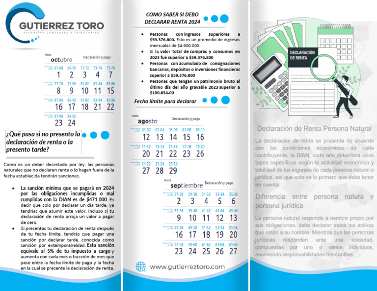 Guía para Declarar Renta 2024 | PDF | Economias
