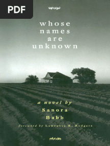 Whose Names Are Unknown - Sanora Babb