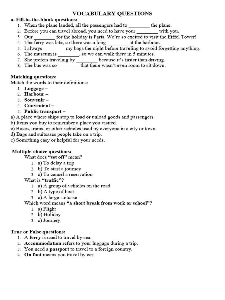 B1 Unit 9 Vocabulary Test | PDF
