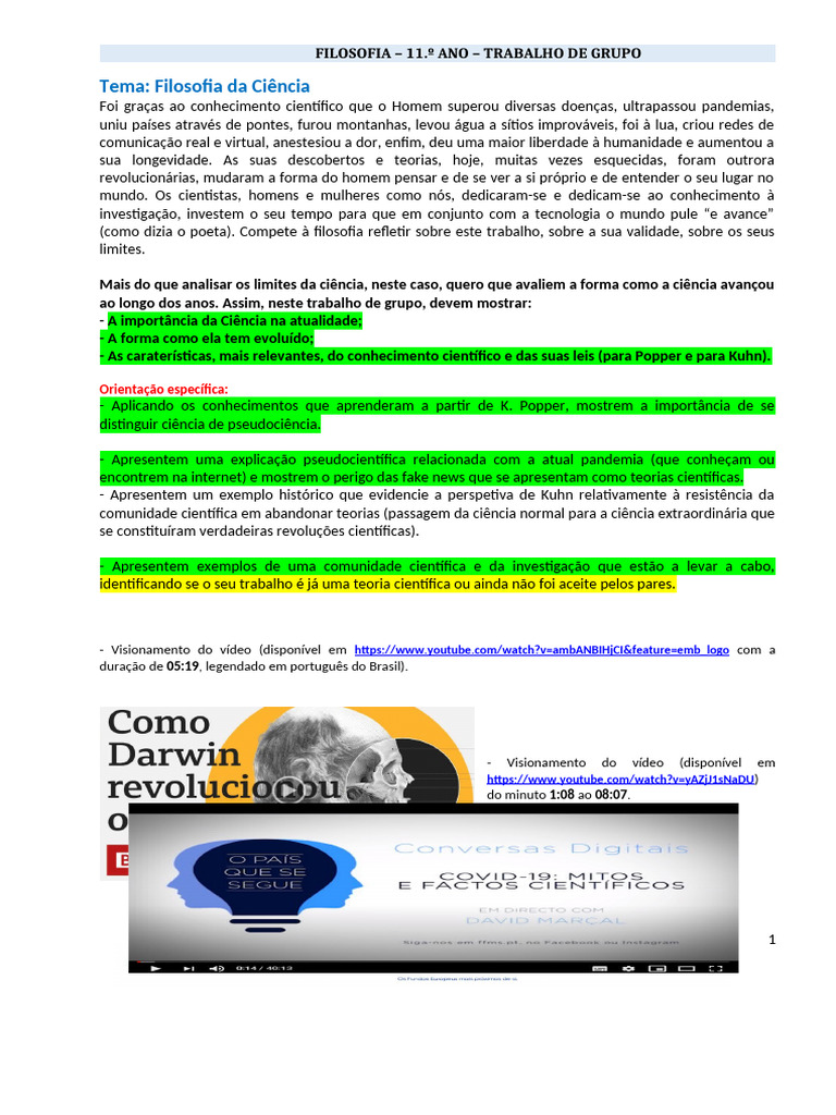 Importância da Ciência e Filosofia | PDF | Science | Bóson de Higgs