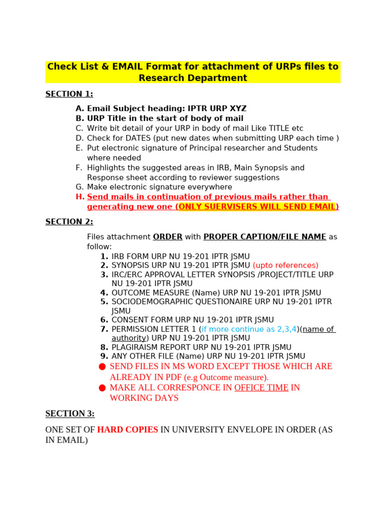 17.HARDCOPIES & EMAIL FORMAT - CHECKLIST OF FILES TO BE ATTACHED FOR ...