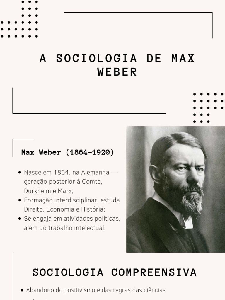 A sociologia de max weber | PDF | Sociologia | Max Weber