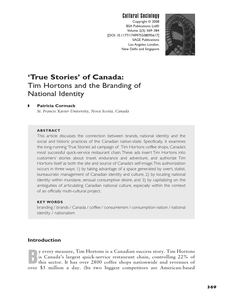 Tim Hortons: A Canadian Identity Icon | PDF | Brand | Canada