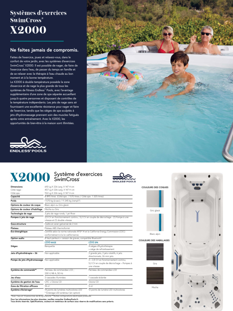 Système d'exercice SwimCross® X2000 | PDF | Véhicule motorisé