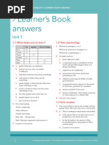 Cambridge Global English Lower Secondary Learners Book 9 Answers