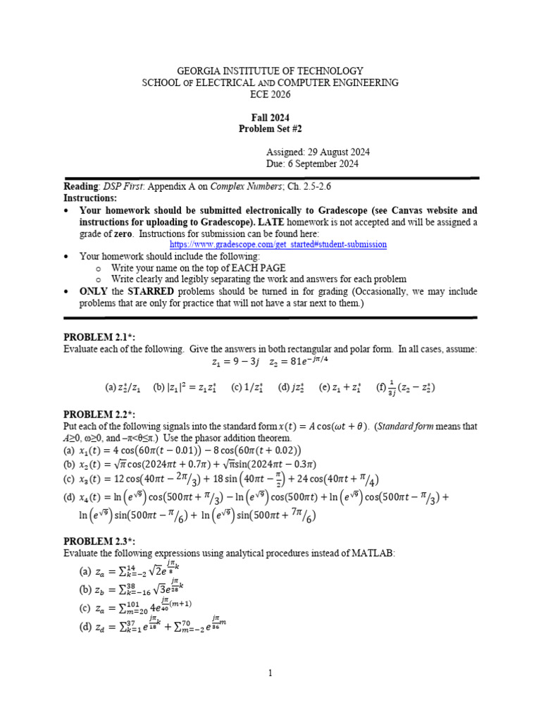 HW 02 Fa 24 | PDF | Electronics | Engineering