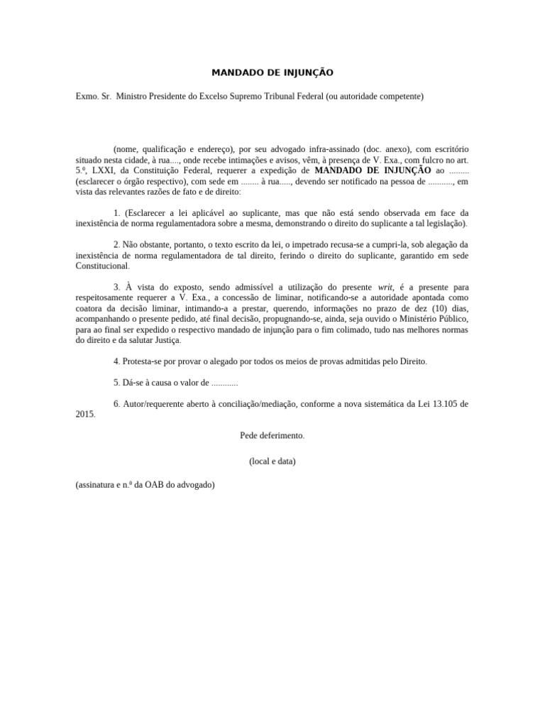 Mandado de Injunção | PDF