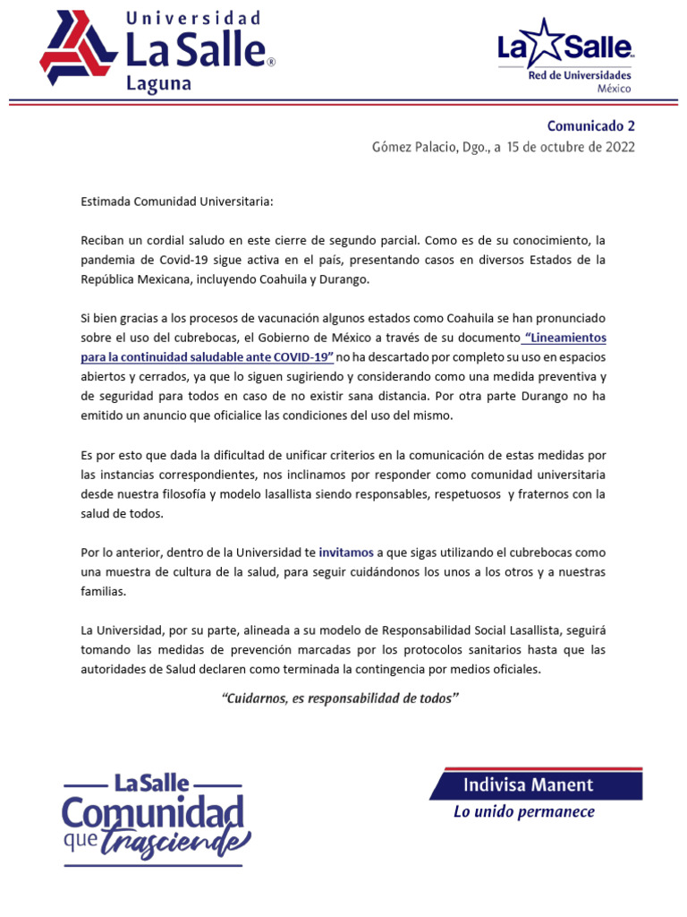Comunicado 02. 15.10.22 | PDF