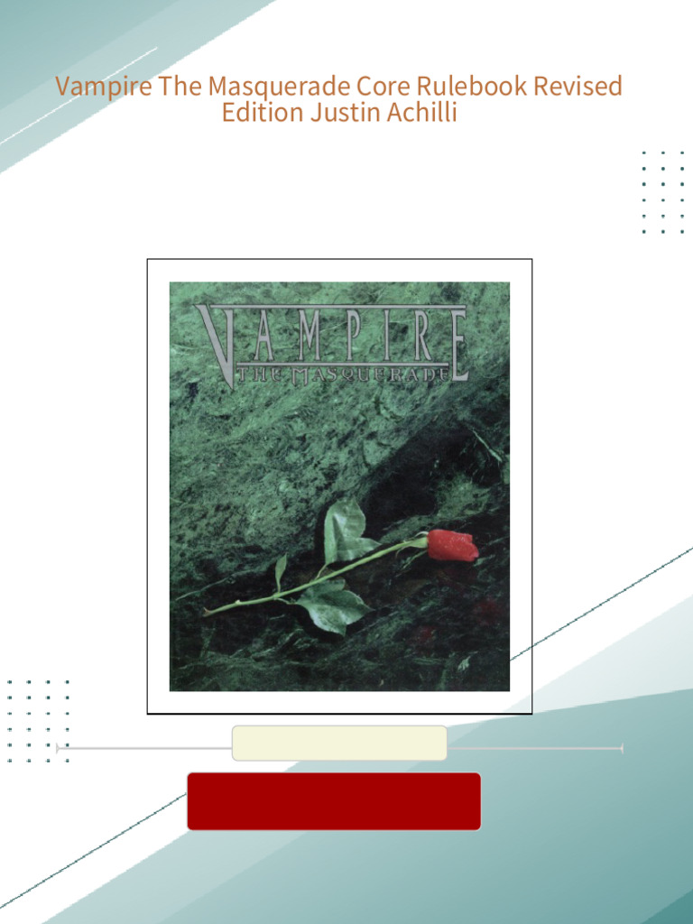 [FREE PDF sample] Vampire The Masquerade Core Rulebook Revised Edition