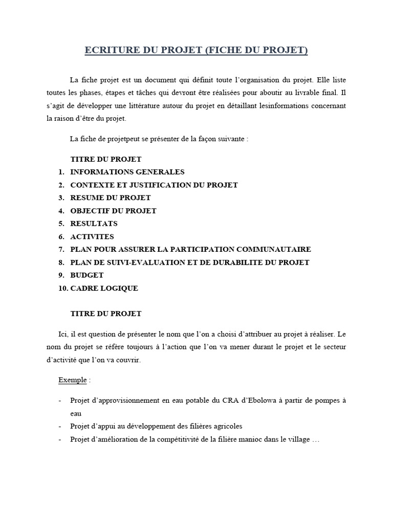 Justification et contexte du projet | PDF