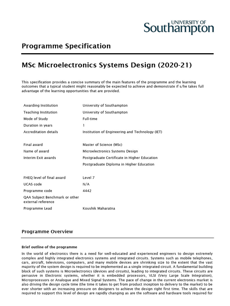 2021 MSC Microelectronics Systems Design 4442 | PDF | Thesis ...