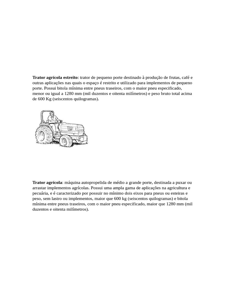 Tipos de Tratores e Implementos Agrícolas | PDF | Trator | Agricultura
