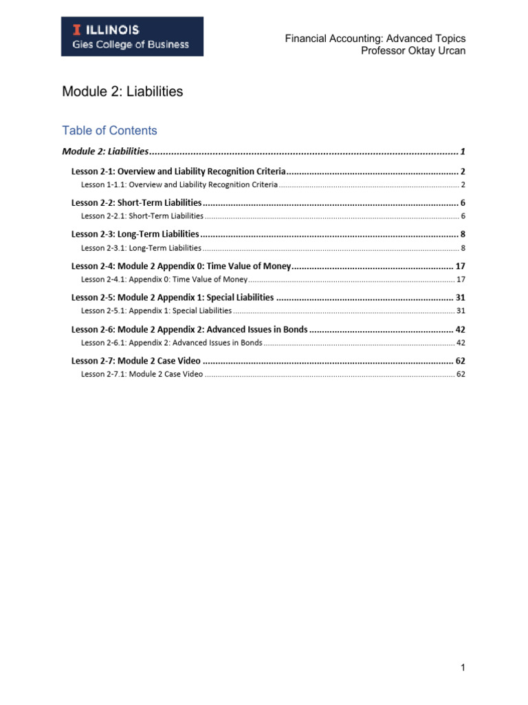 Module 2 Lecture Transcript - Financial Accounting Advanced Topics ...