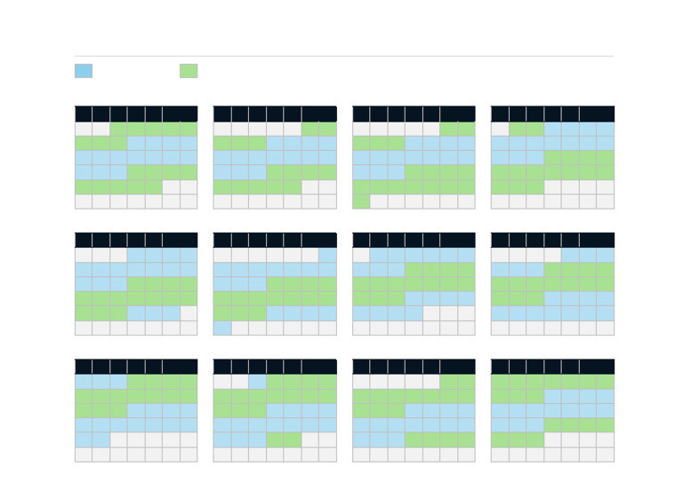 Calendario de Turnos 14x14 | PDF