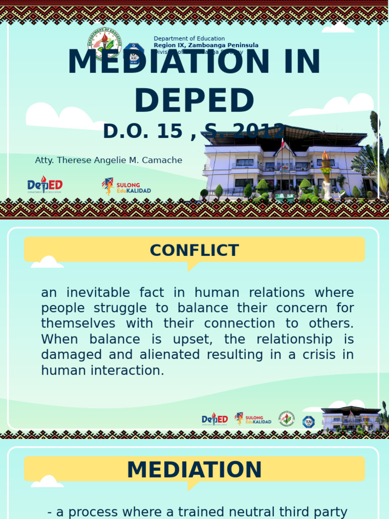 Mediation Process in DepEd Region IX | PDF | Mediation | Alternative ...