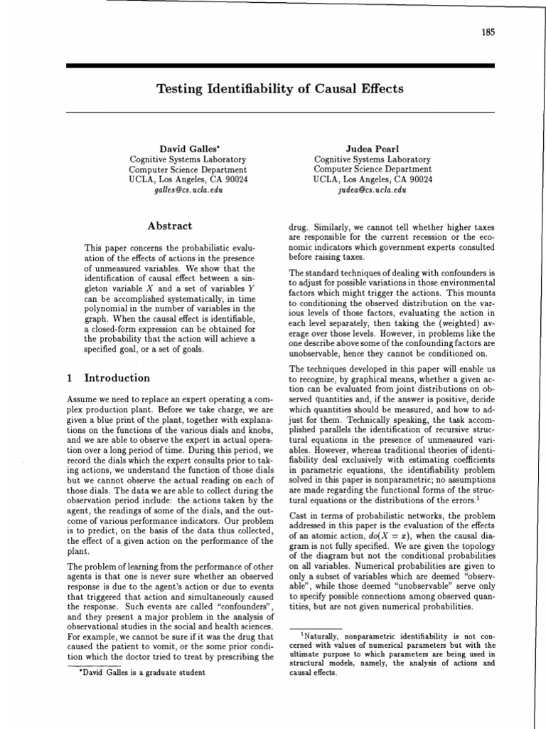 Identifying Causal Effects in Graphs | PDF | Causality | Bayesian Network