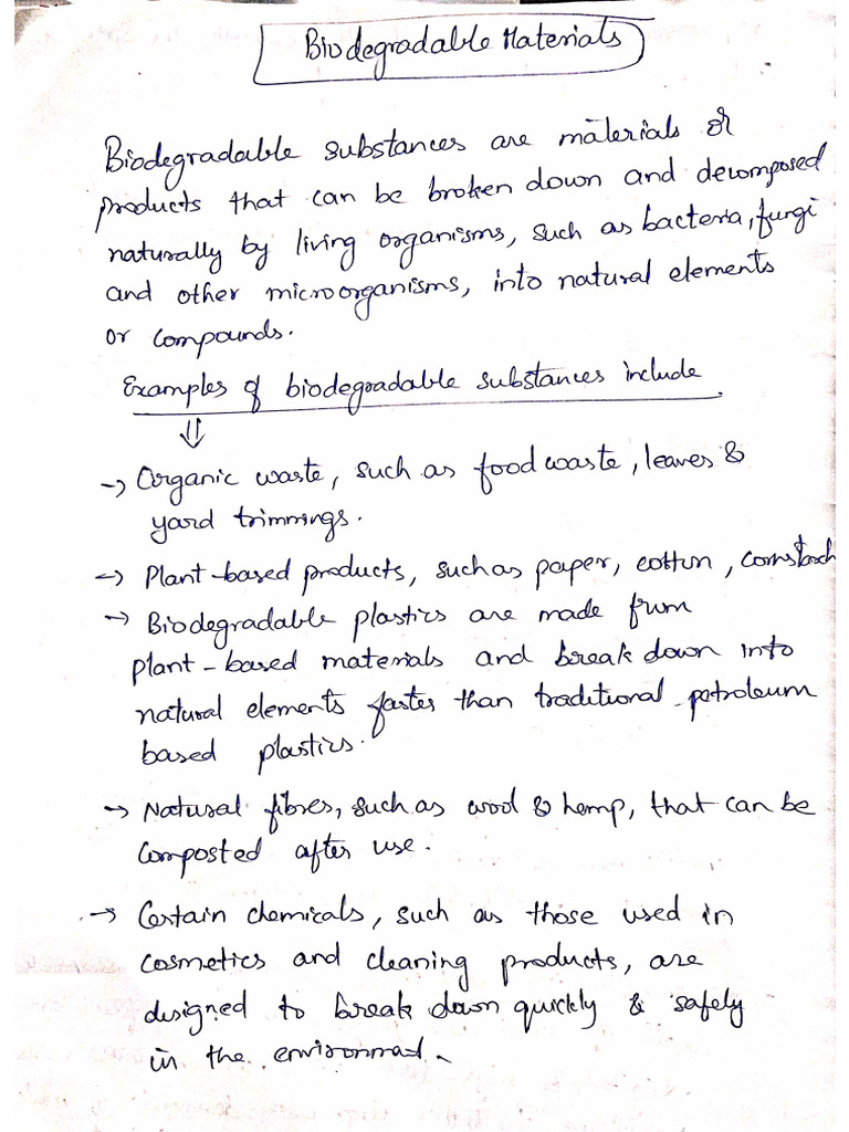 Biodegradable Materials | PDF
