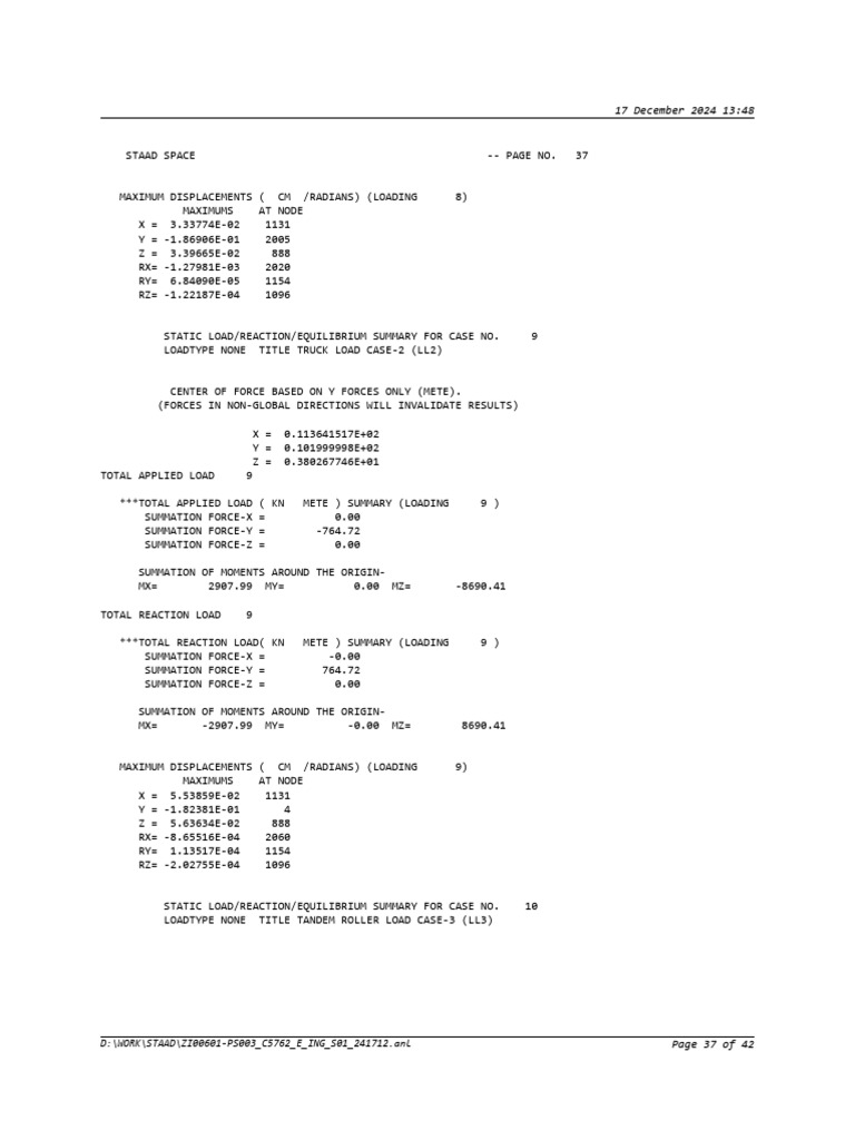 STAAD PRO REPORT (4) | PDF | Applied And Interdisciplinary Physics ...