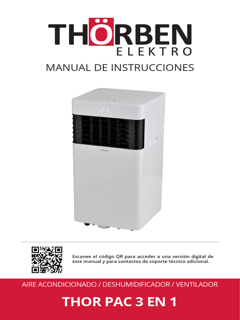 Manual de Aire Acondicionado Thor PAC 3 en 1 | PDF | Aire acondicionado ...