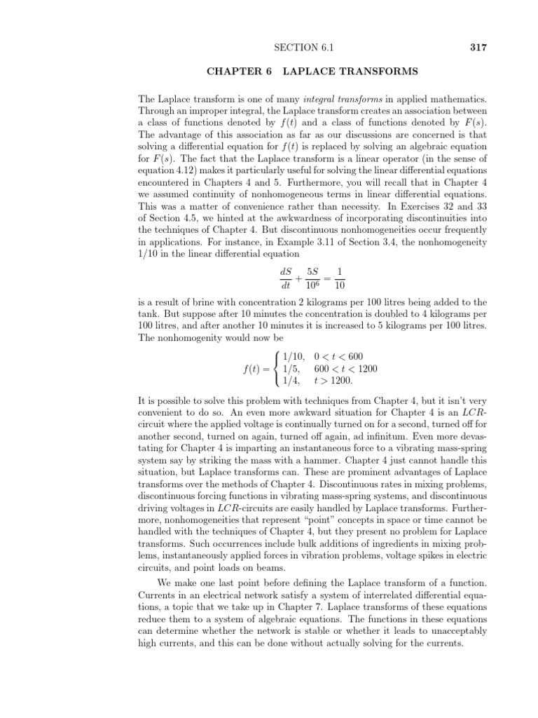 Laplacenotes | PDF | Laplace Transform | Integral