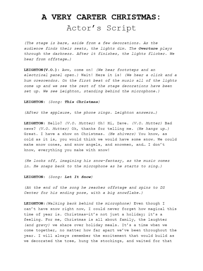 A Very Carter Christmas Script | PDF