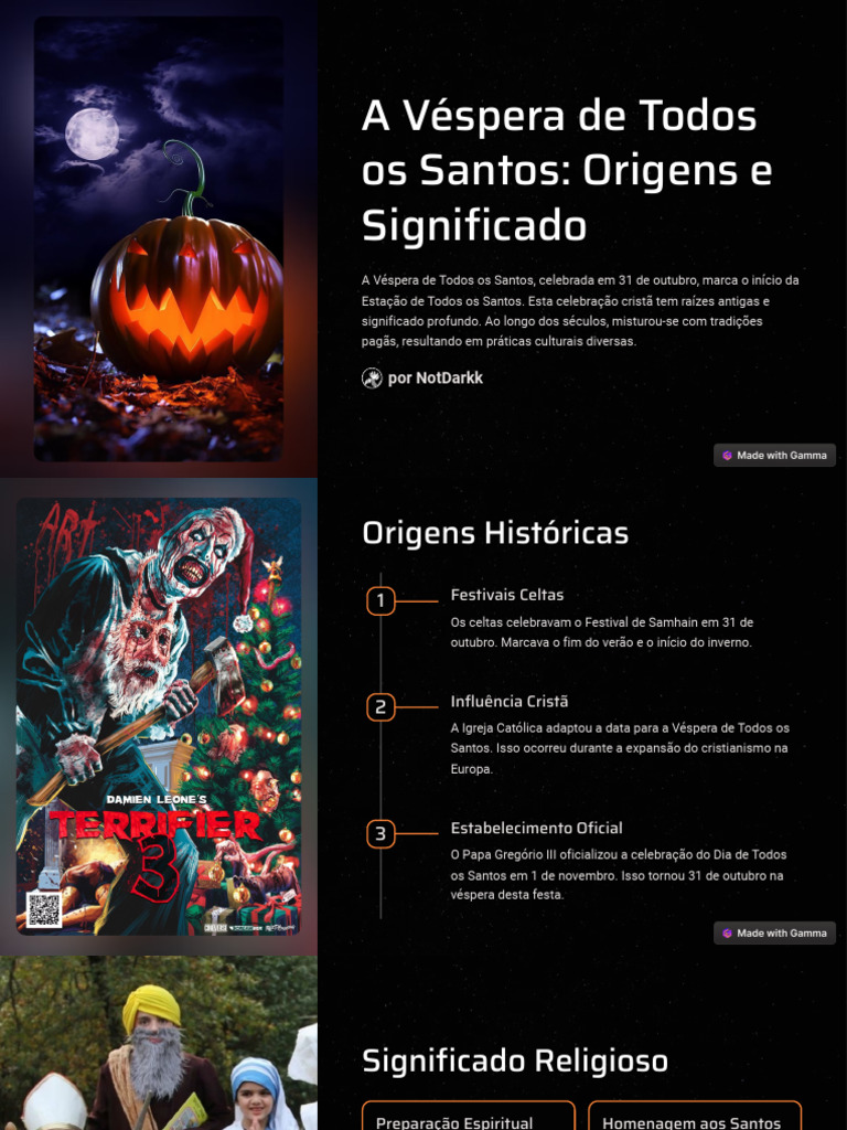 Véspera de Todos os Santos: Significado e Origens | PDF | Santo