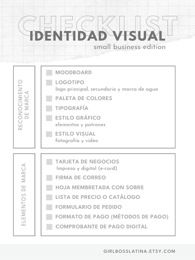 CheckList Identidad Visual para PequeÃ Os Negocios | PDF | Marca ...