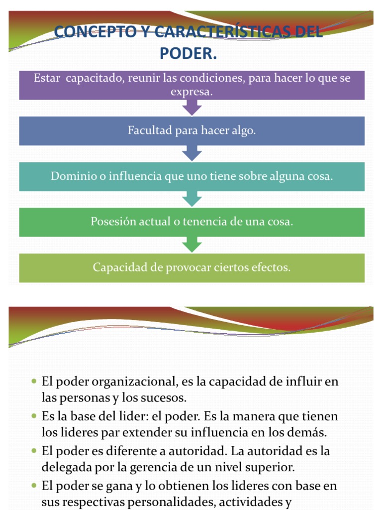CONCEPTO Y CARACTERÍSTICAS DEL PODER
