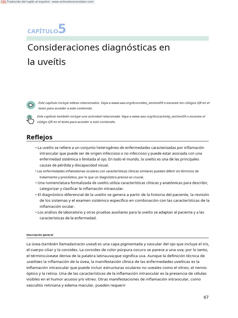 Diagnóstico de Uveítis: Consideraciones Clave | PDF | Ojo humano ...