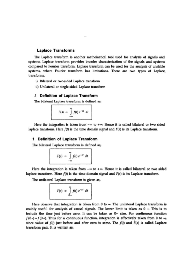 Laplace Transform Pdf