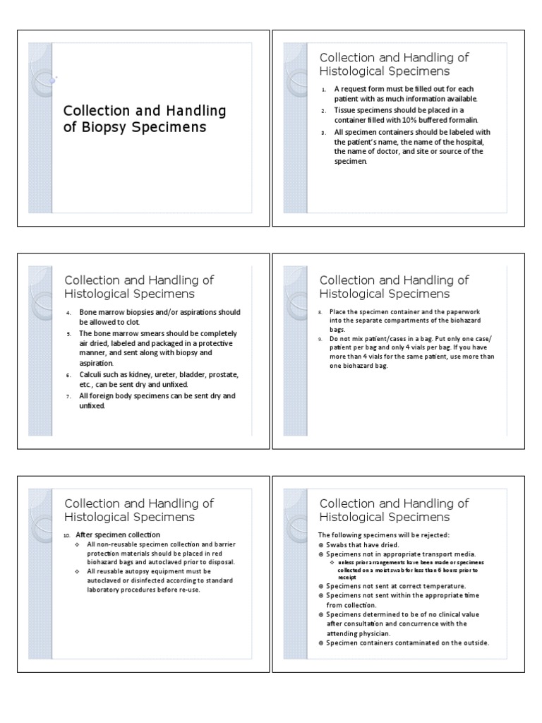 06 Collection and Handling of Biopsy Specimens | PDF | Biopsy | Medicine