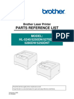 Parts Reference List: Model: HL-5240/5250DN/5270DN/ 5280DW/5250DNT