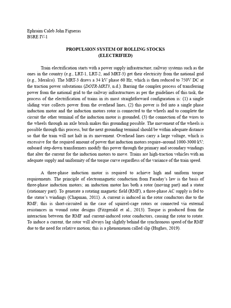 Electrified Train Propulsion Systems Explained | PDF | Electric Motor ...