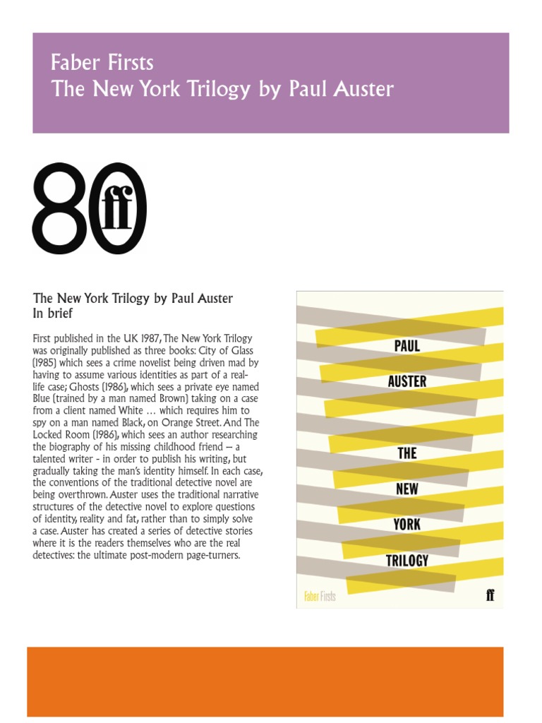 Faber Book Club Exploring Identity and Reality in Paul Auster's Postmodern Masterpiece, The New