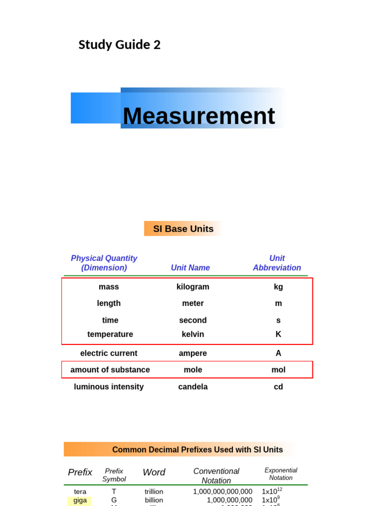 SI Units and Significant Figures Guide | PDF | Celsius | Significant ...