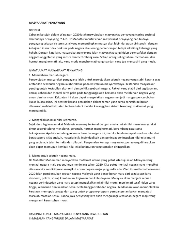 Masyarakat Penyayang Pdf