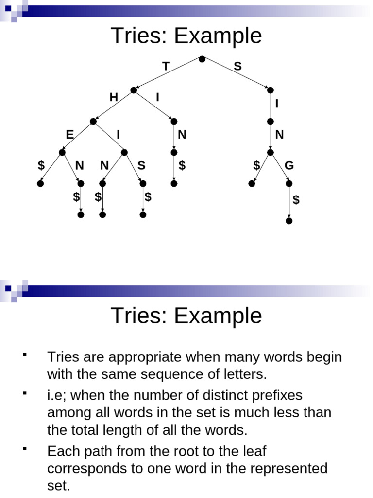 Understanding Tries and Sets in Data Structures | PDF | Pointer ...