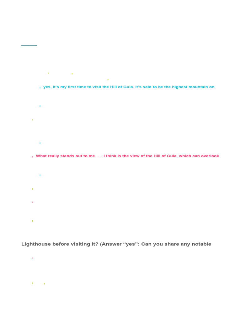 Interview Questions Design (Group 6) | PDF | Macau