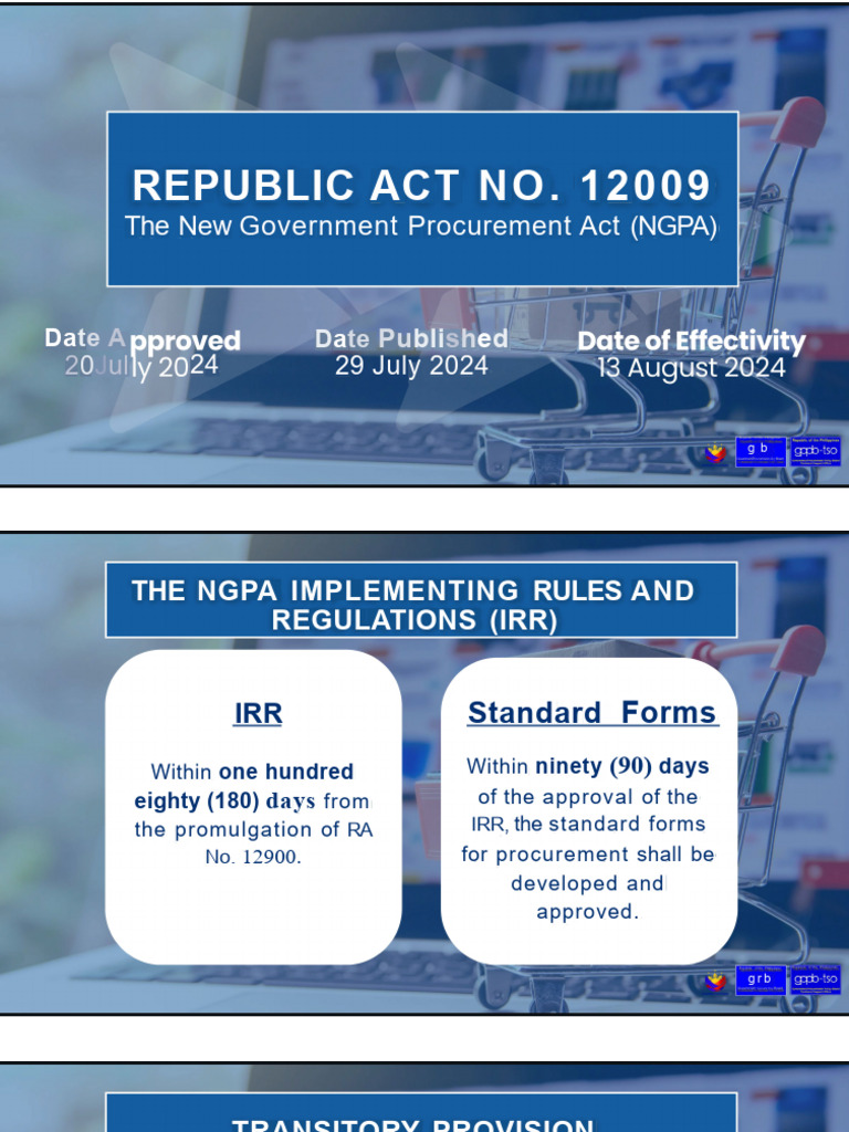 RA 12009: New Government Procurement Act | PDF
