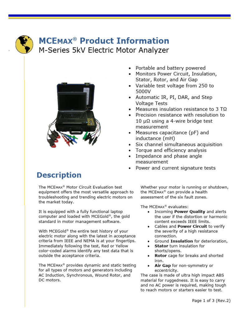 MSeries MCEMAX Product Info | PDF | Electric Motor | Capacitor