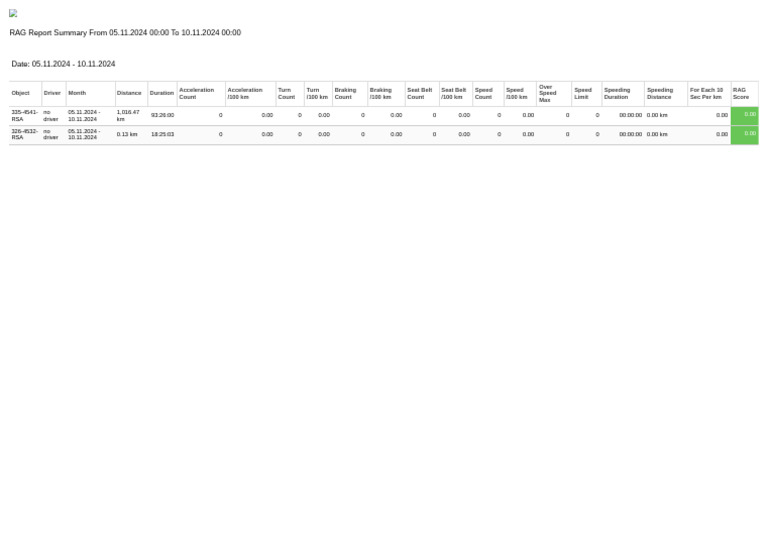 RAG Report Summary: Nov 2024 Data | PDF