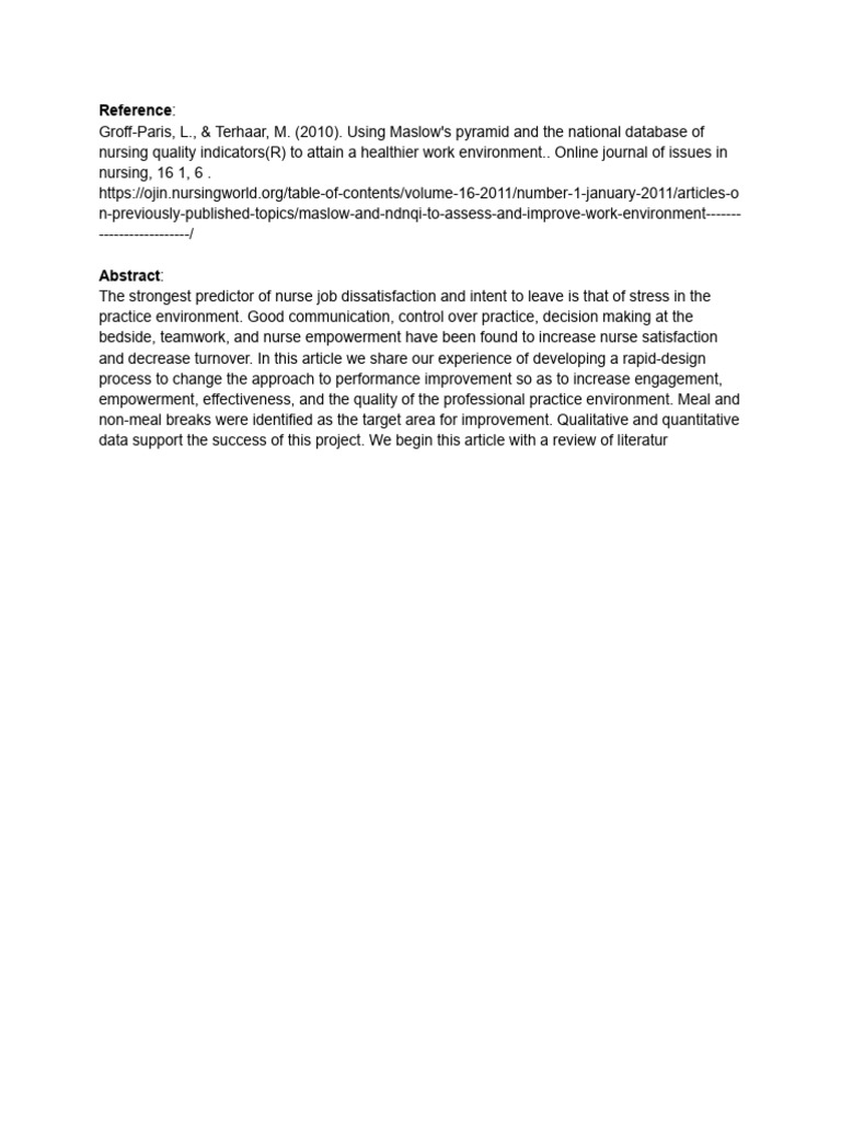 Research Abstract and The Reference Link. | PDF