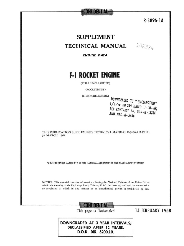 R-3896-1 Rocket Engine Technical Manual | PDF | Washer (Hardware ...