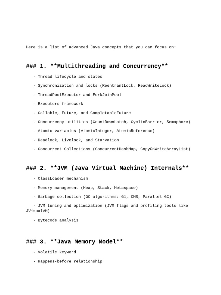 Advanced Java Concepts for Developers | PDF | Spring Framework | Java ...