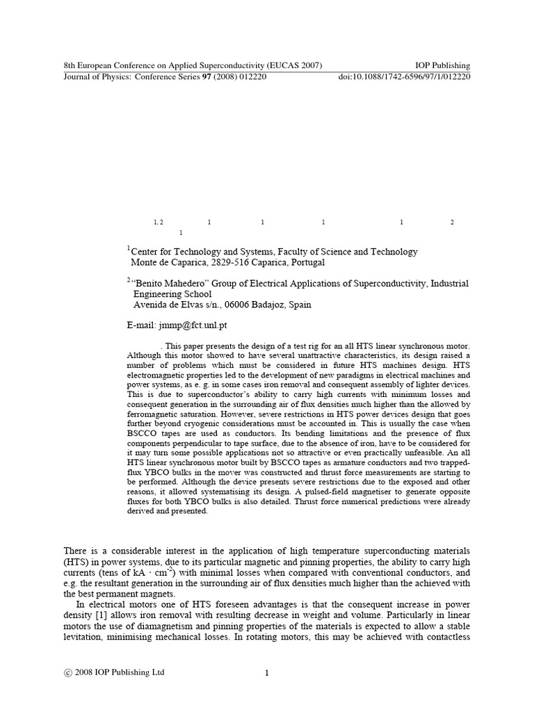 A Test Rig For Thrust Force Measurements of An All | PDF | Electric ...